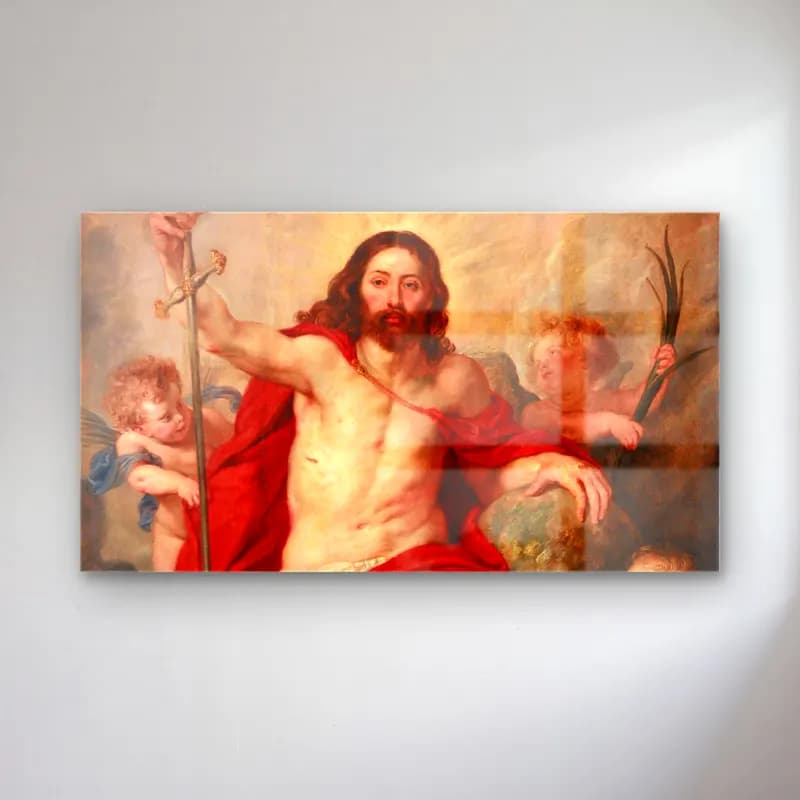 Peter Paul Rubens – Christ triumphing over Death and Sin (circa 1615-1616) cam tablo — Peter Paul Rubens – Christ triumphing over Death and Sin (circa 1615-1616) — yağlı boya dini sahne