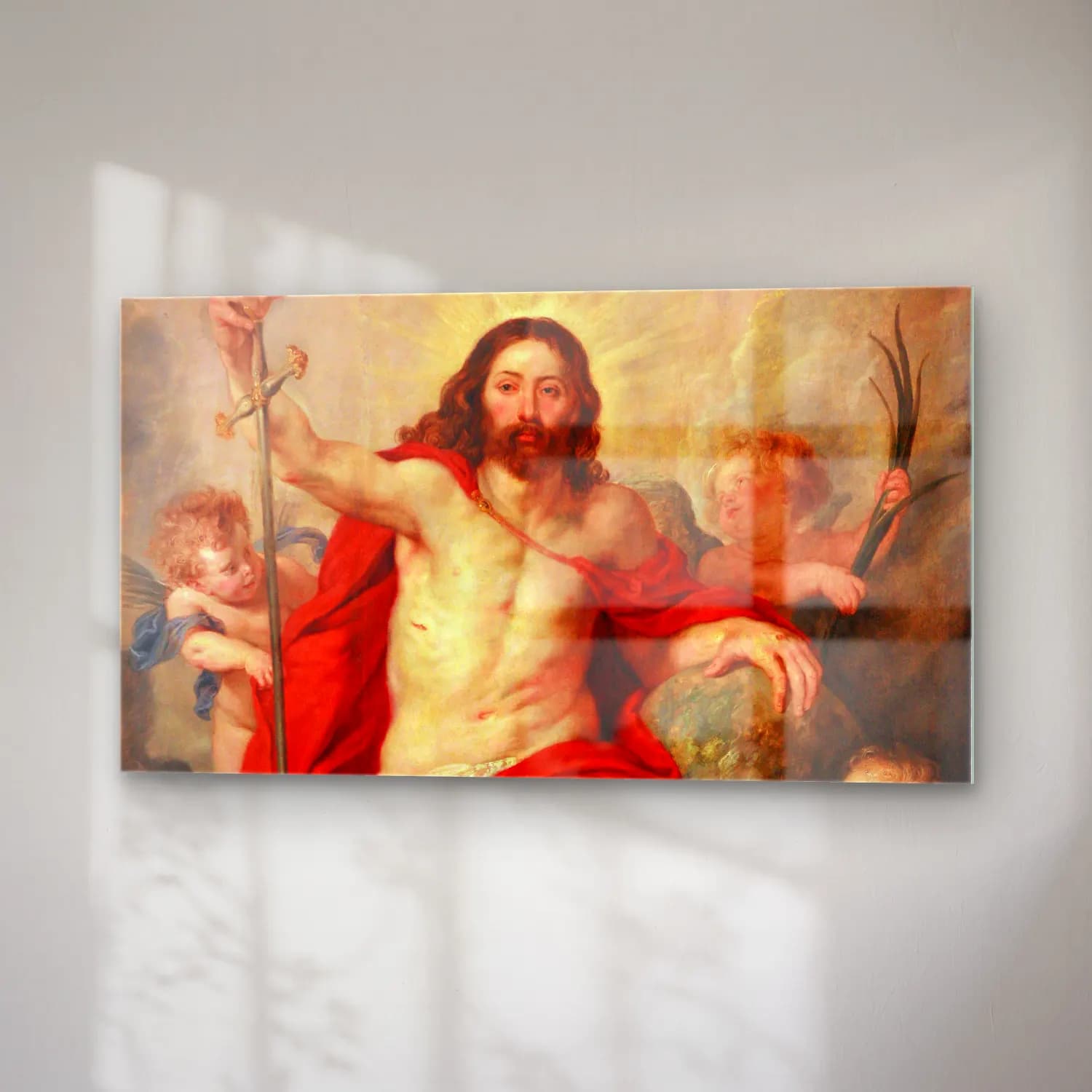 Peter Paul Rubens – Christ triumphing over Death and Sin (circa 1615-1616) cam tablo — sağ açıdan görünüm