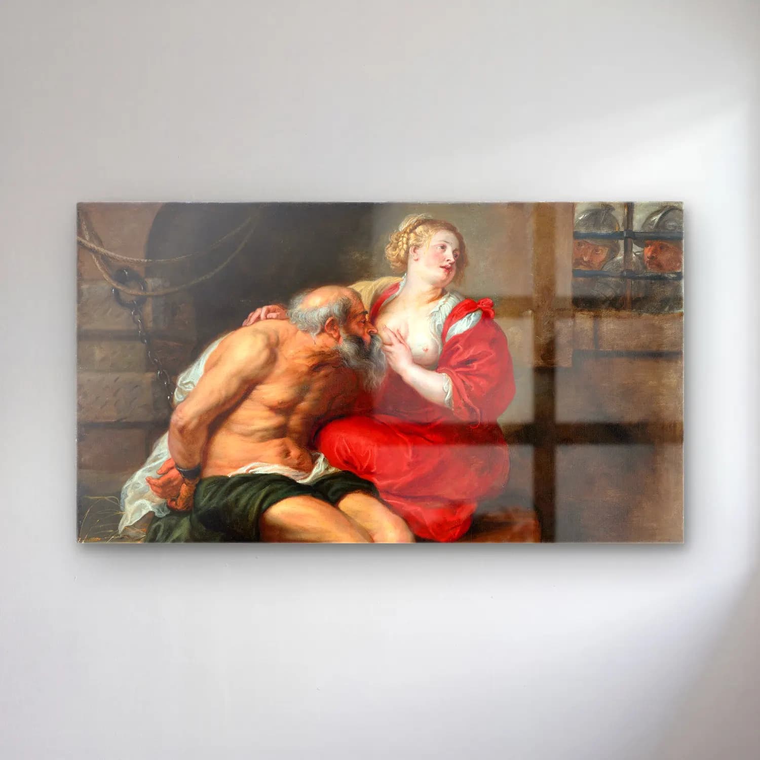Peter Paul Rubens – Cimon and Pero (Roman Charity) cam tablo — Peter Paul Rubens – Cimon and Pero (Roman Charity) — yağlı boya aşıklar