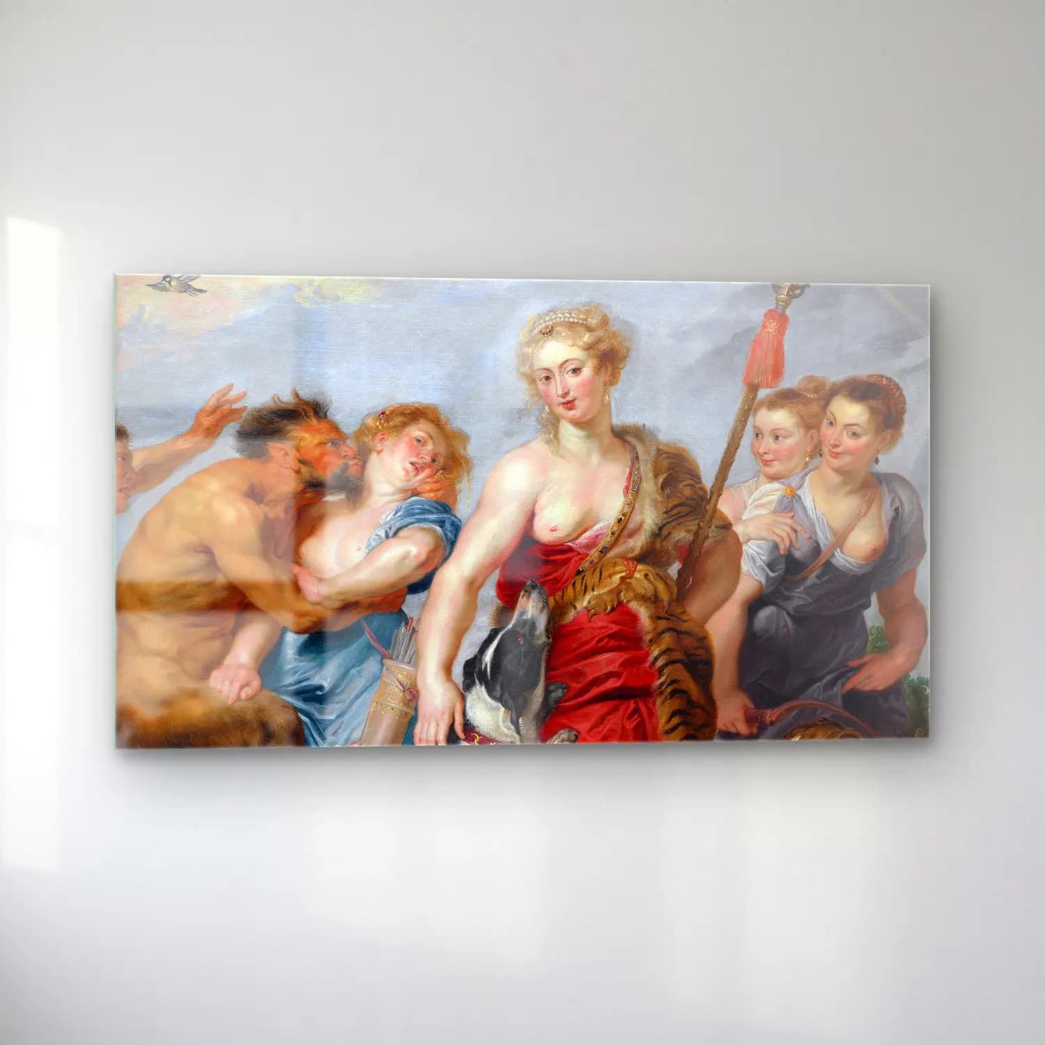 Peter Paul Rubens – Diana and Her Nymphs Departing For The Hunt (C. 1615) cam tablo — sol açıdan görünüm