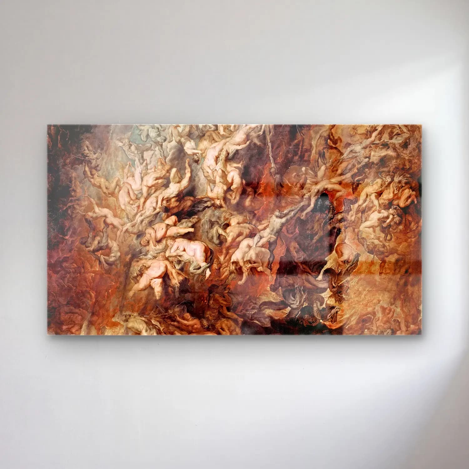 Peter Paul Rubens – Fall of the Damned (first half of 17th century) cam tablo — Peter Paul Rubens – Fall of the Damned (first half of 17th century) — yağlı boya mitolojik sahne