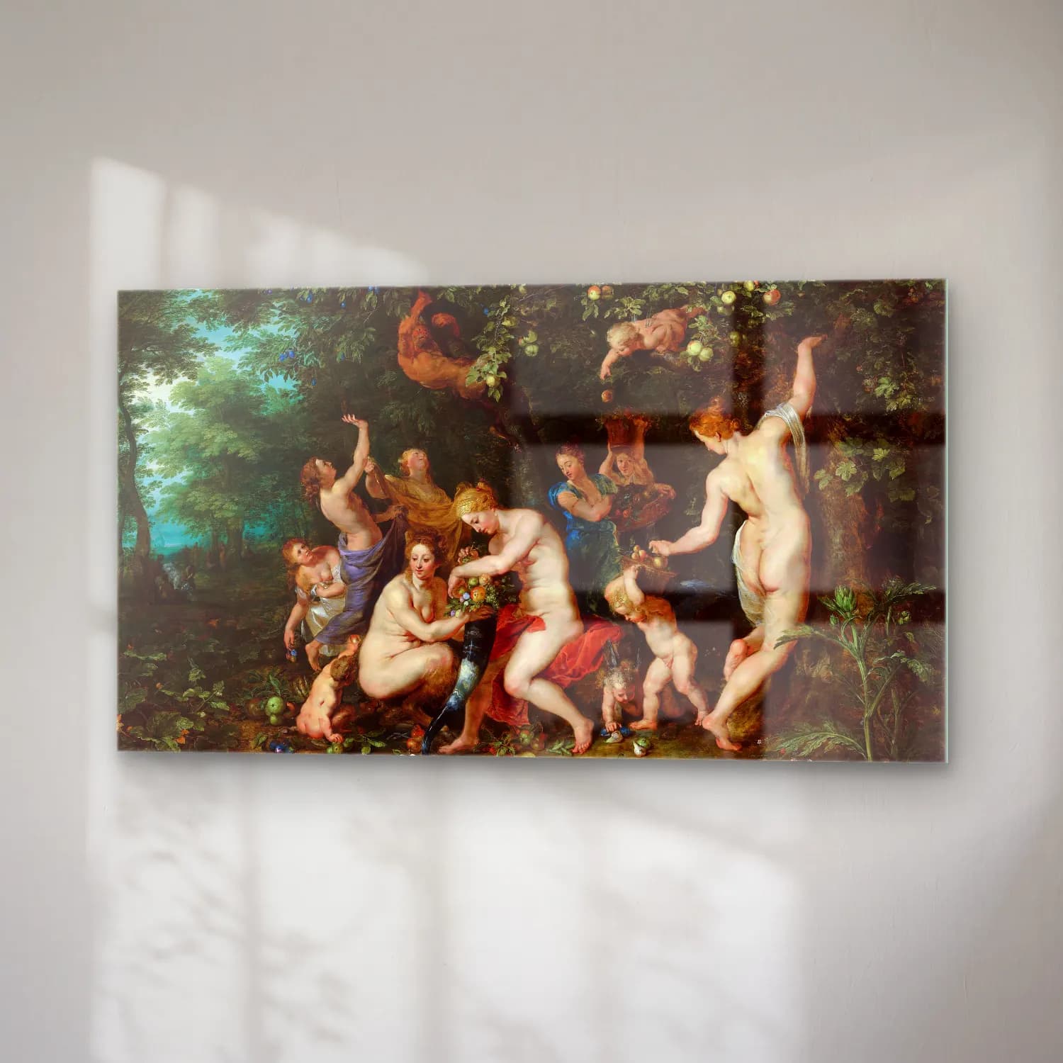 Peter Paul Rubens – Nymphs Filling The Cornucopia cam tablo — sağ açıdan görünüm