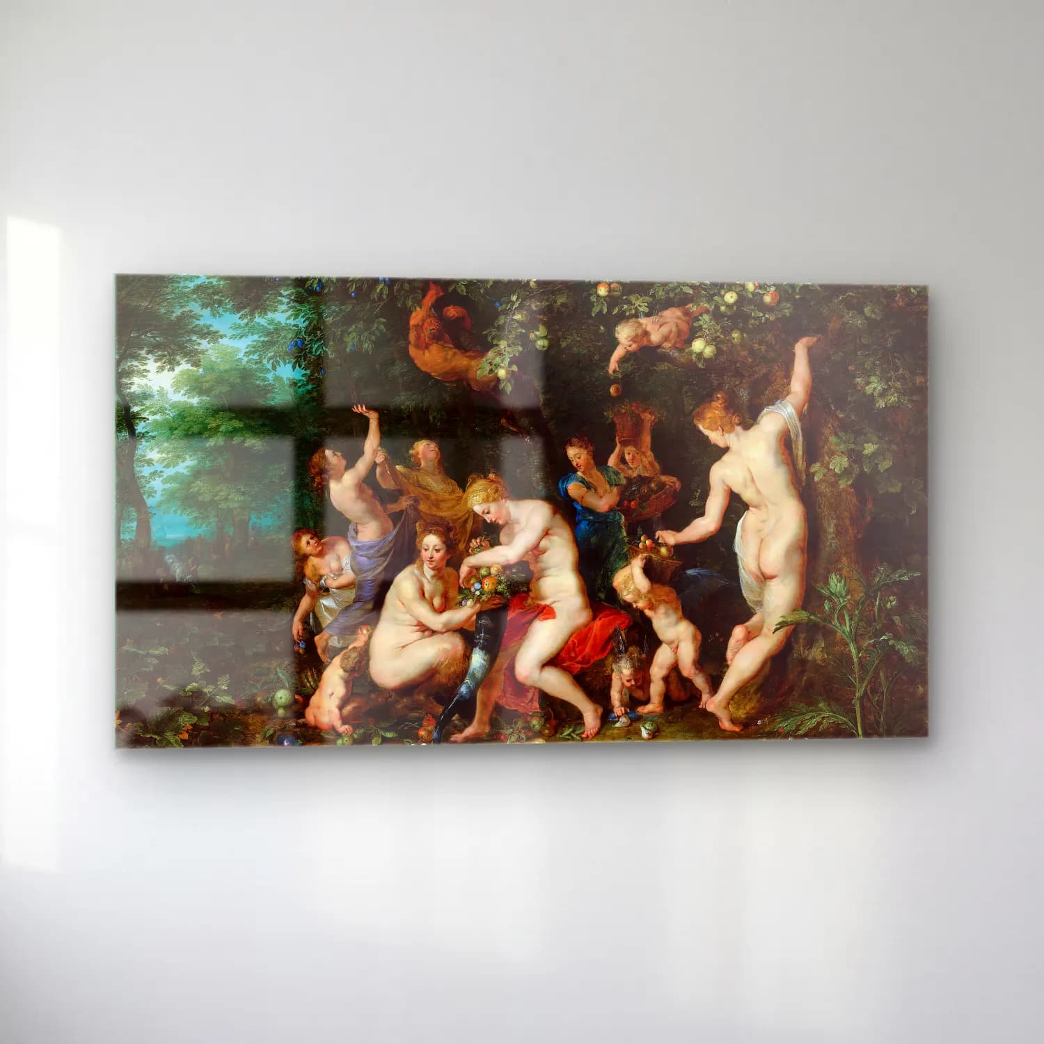 Peter Paul Rubens – Nymphs Filling The Cornucopia cam tablo — sol açıdan görünüm