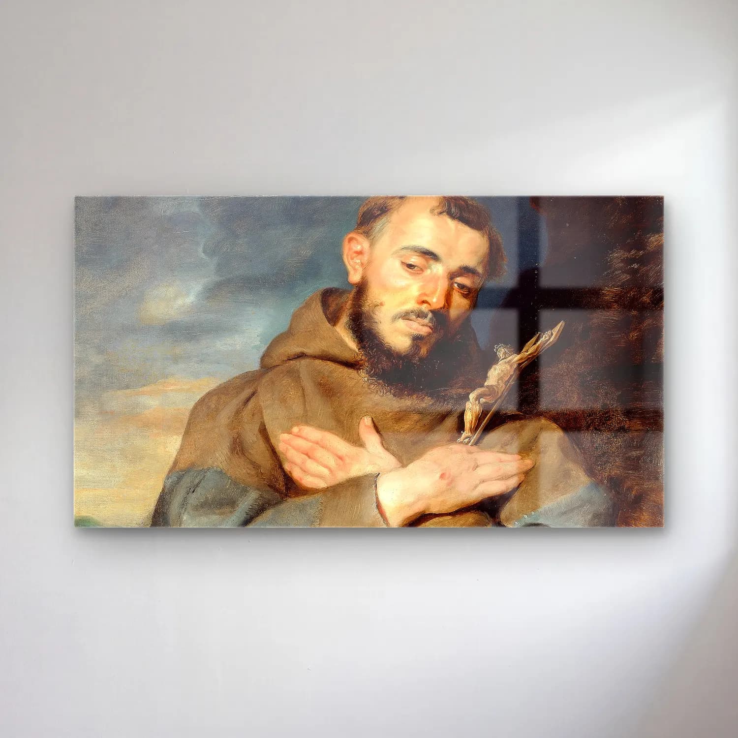 Peter Paul Rubens – Saint Francis cam tablo — Peter Paul Rubens – Saint Francis — yağlı boya dini sahne