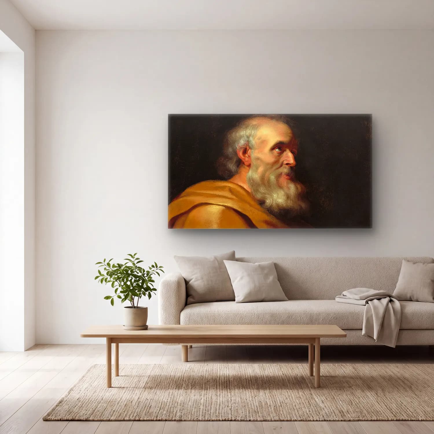 Peter Paul Rubens – Saint Peter cam tablo — açık renk salonda