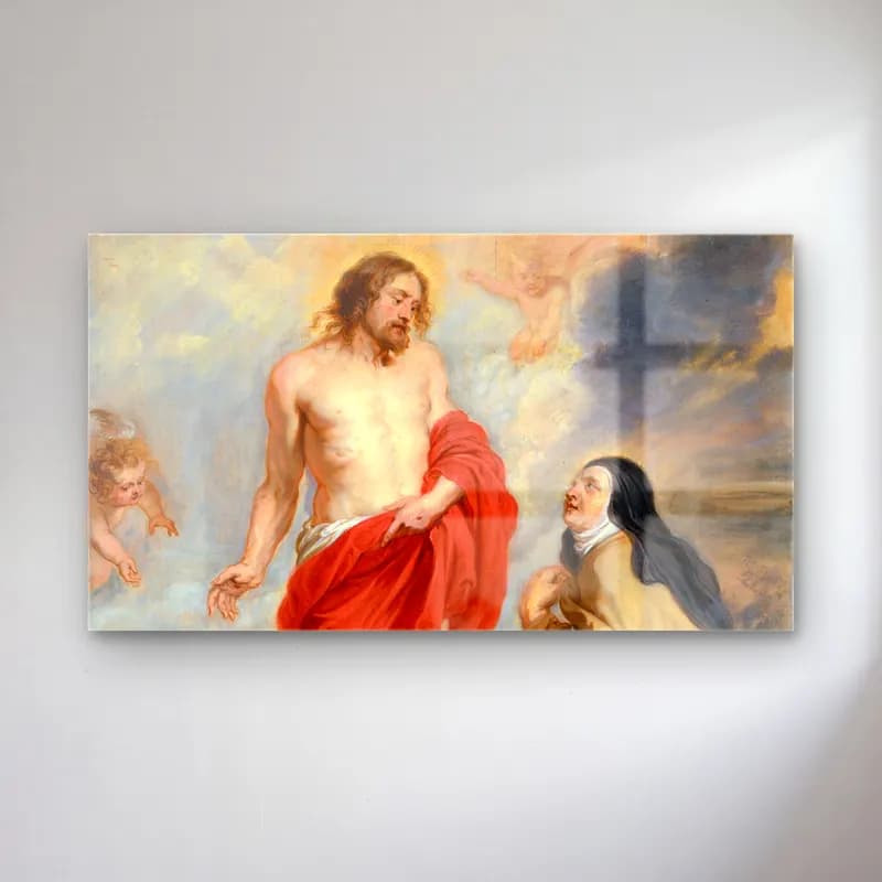 Peter Paul Rubens – Saint Teresa of Ávila Interceding for Souls in Purgatory cam tablo — Peter Paul Rubens – Saint Teresa of Ávila Interceding for Souls in Purgatory — yağlı boya dini sahne
