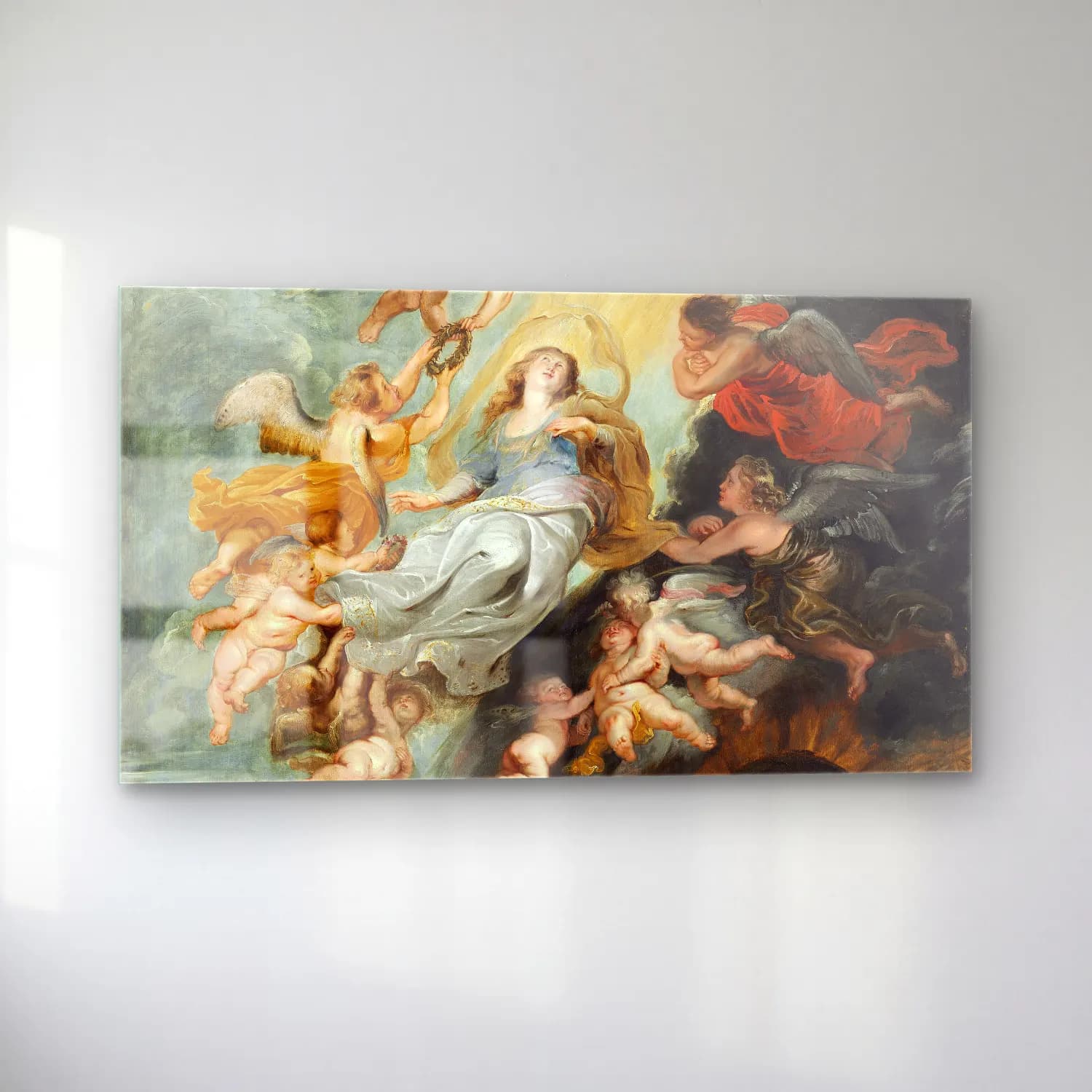 Peter Paul Rubens – The Assumption of the Virgin (probably mid 1620s) cam tablo — sol açıdan görünüm