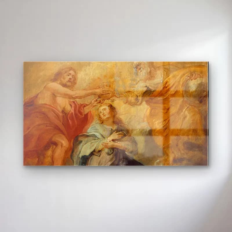 Peter Paul Rubens – The Coronation of the Virgin (ca. 1632–33) cam tablo — Peter Paul Rubens – The Coronation of the Virgin (ca. 1632–33) — yağlı boya dini sahne