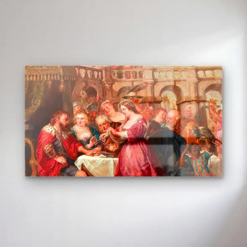 Peter Paul Rubens – The Feast of Herod (circa 1638–40) cam tablo — Peter Paul Rubens – The Feast of Herod (circa 1638–40) — yağlı boya dini sahne