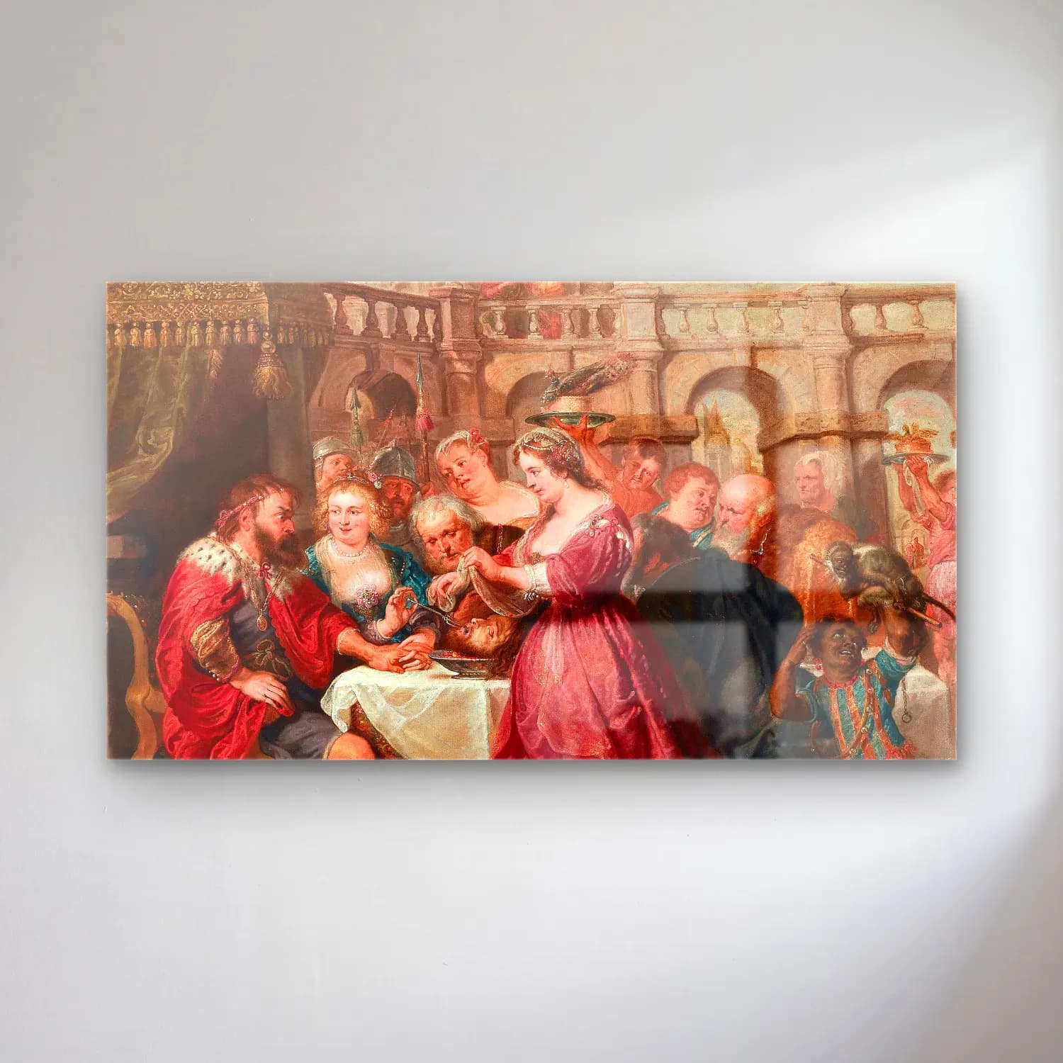 Peter Paul Rubens – The Feast of Herod (circa 1638–40) cam tablo — Peter Paul Rubens – The Feast of Herod (circa 1638–40) — yağlı boya dini sahne