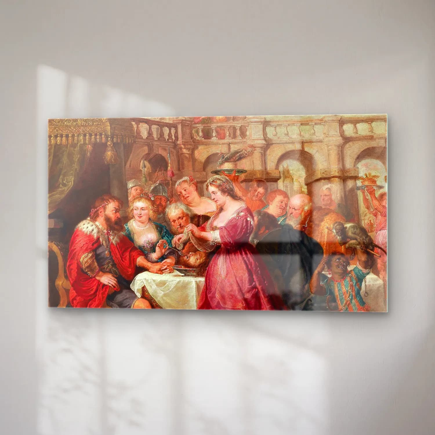 Peter Paul Rubens – The Feast of Herod (circa 1638–40) cam tablo — sağ açıdan görünüm