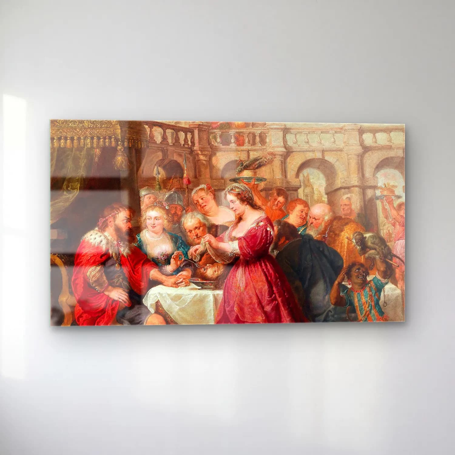 Peter Paul Rubens – The Feast of Herod (circa 1638–40) cam tablo — sol açıdan görünüm