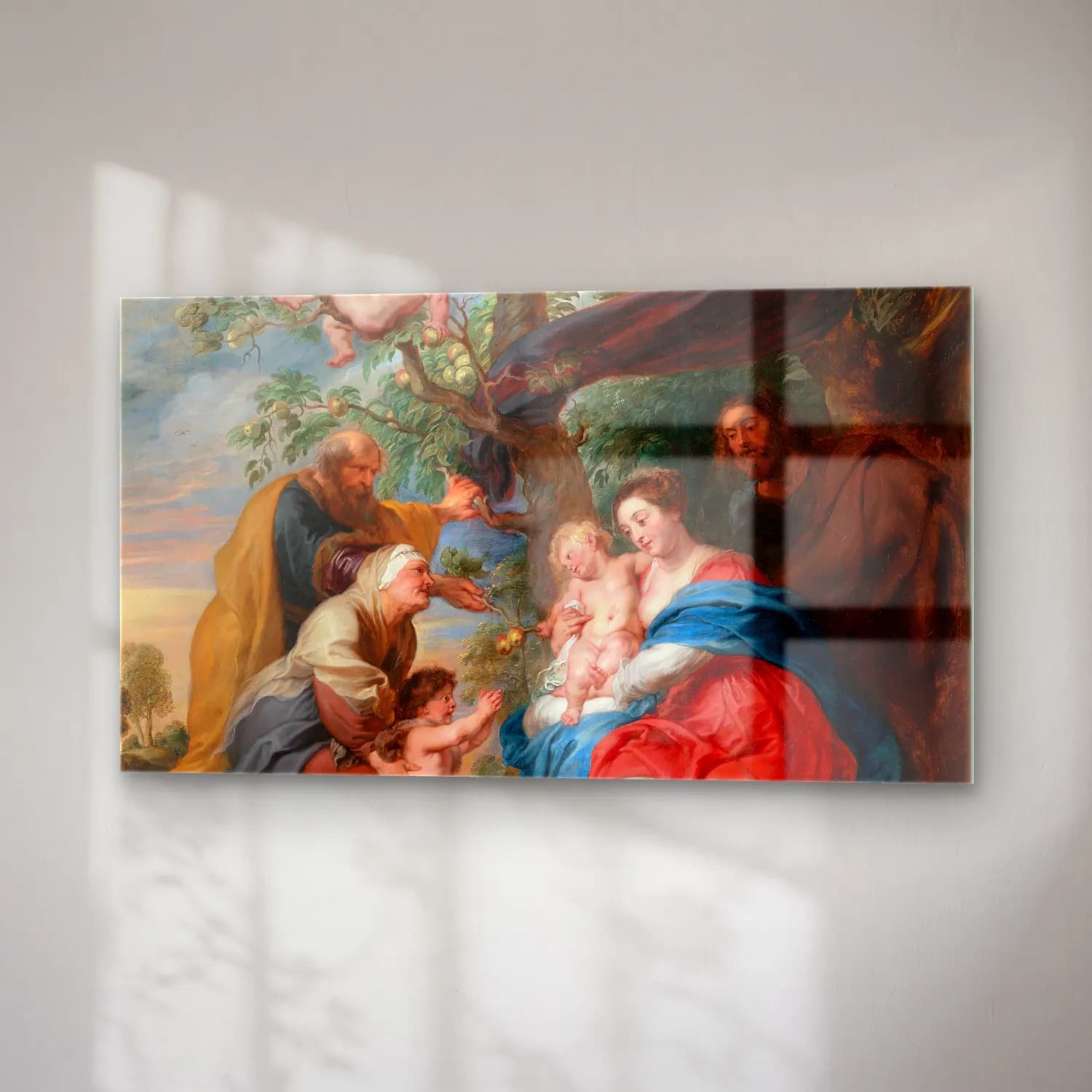 Peter Paul Rubens – The Holy Family Under An Apple Tree cam tablo — sağ açıdan görünüm