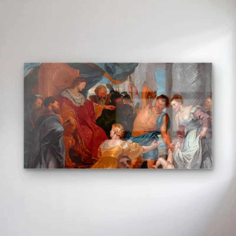 Peter Paul Rubens – The Judgement of Solomon cam tablo — Peter Paul Rubens – The Judgement of Solomon — yağlı boya mitolojik sahne