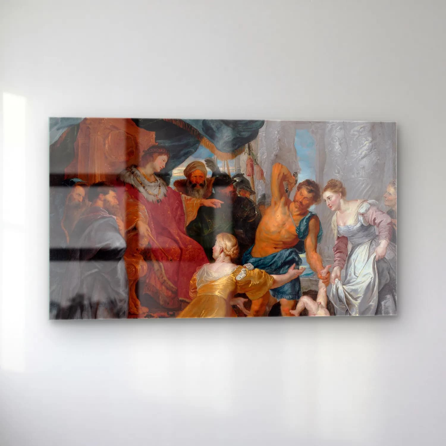Peter Paul Rubens – The Judgement of Solomon cam tablo — sol açıdan görünüm