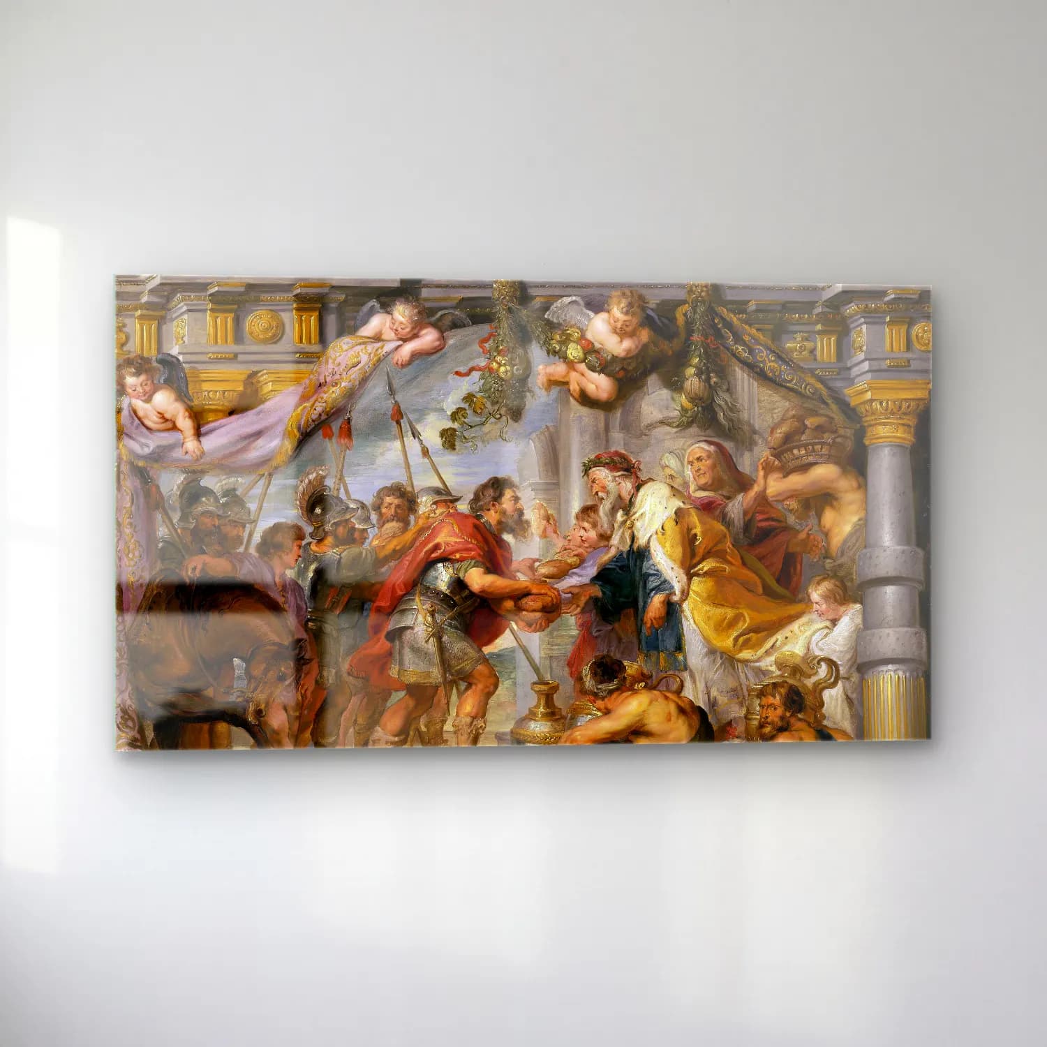 Peter Paul Rubens – The Meeting of Abraham and Melchizedek cam tablo — sol açıdan görünüm