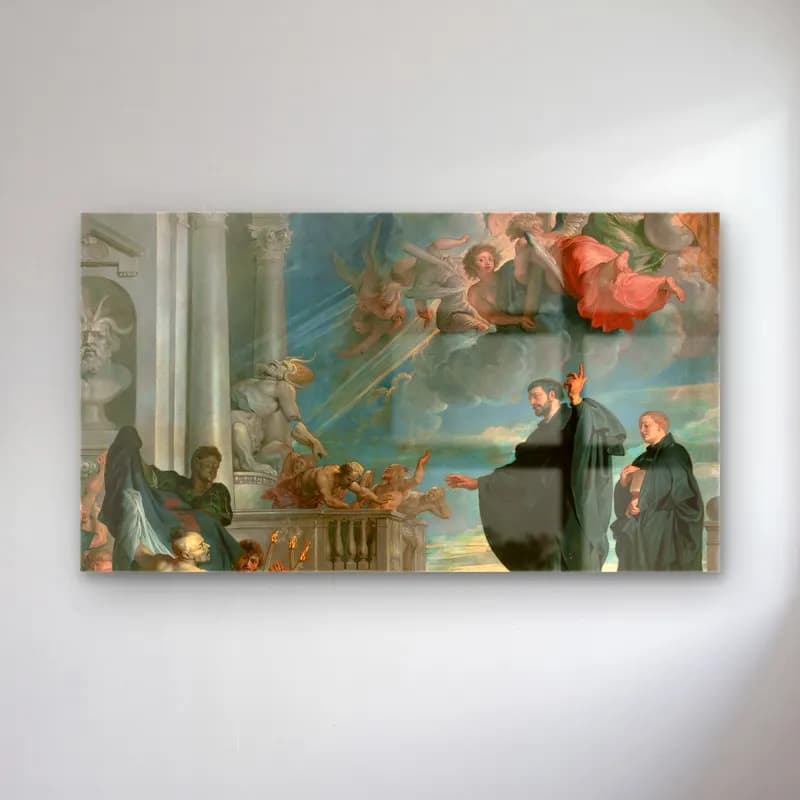 Peter Paul Rubens – The miracles of St. Francis Xavier (between 1617 and 1618) cam tablo — Peter Paul Rubens – The miracles of St. Francis Xavier (between 1617 and 1618) — yağlı boya dini sahne