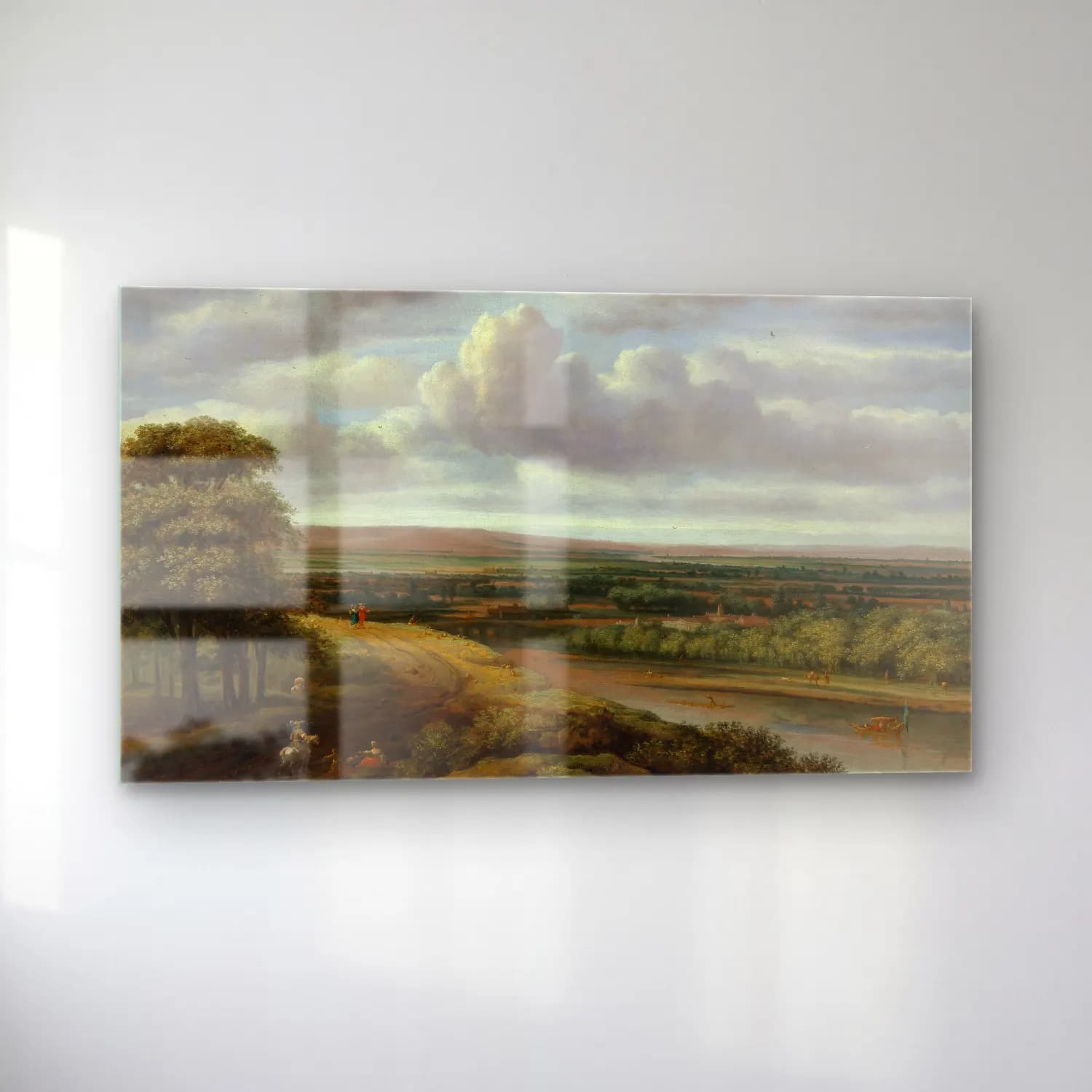 Philips Koninck – An Extensive Wooded Landscape cam tablo — sol açıdan görünüm