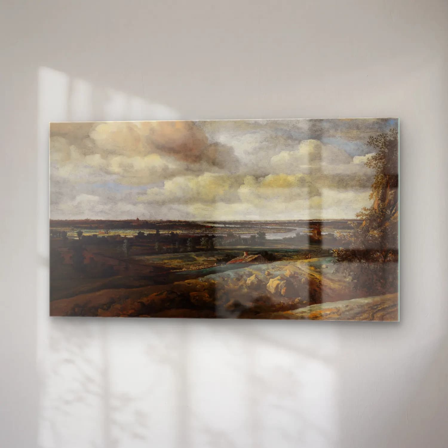 Philips Koninck – Dutch Panorama Landscape with a Distant View of Haarlem cam tablo — sağ açıdan görünüm