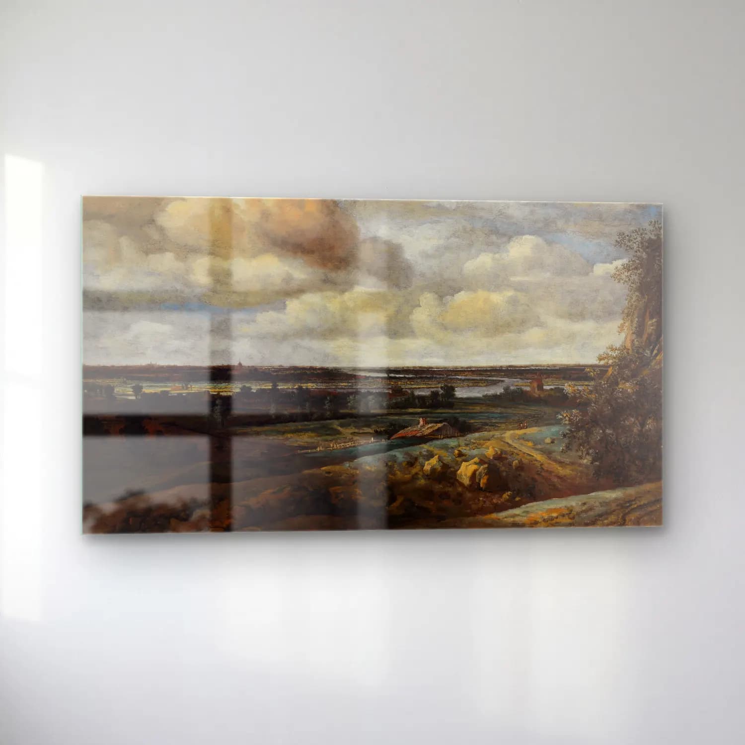 Philips Koninck – Dutch Panorama Landscape with a Distant View of Haarlem cam tablo — sol açıdan görünüm