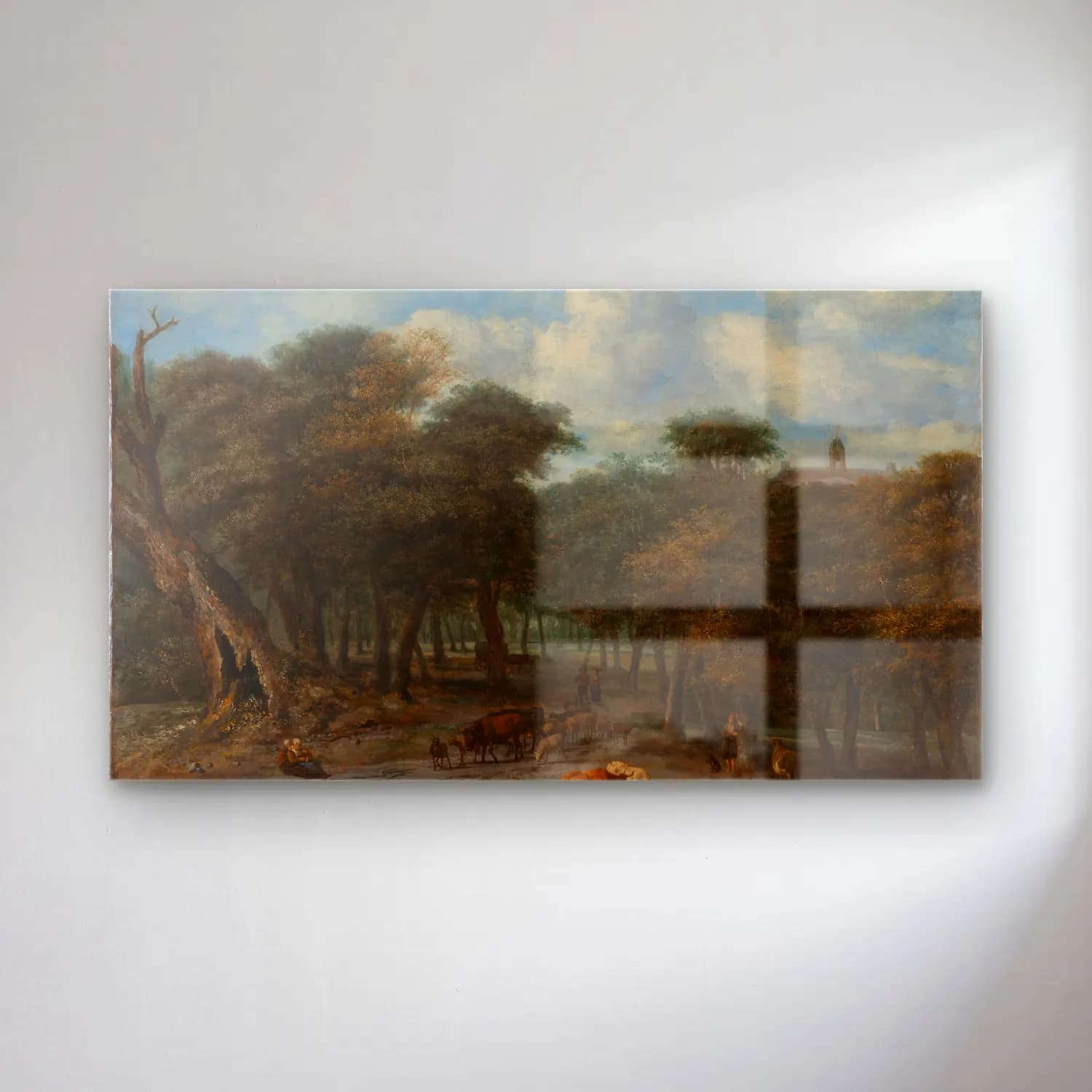 Philips Koninck – Forest Clearing with Cattle (circa 1665-1670) cam tablo — Philips Koninck – Forest Clearing with Cattle (circa 1665-1670) — yağlı boya orman