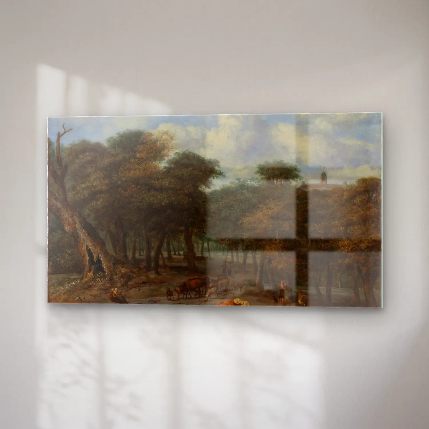 Philips Koninck – Forest Clearing with Cattle (circa 1665-1670) cam tablo — sağ açıdan görünüm