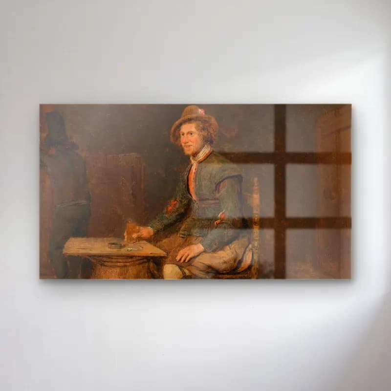 Philips Koninck – Seated Hunter In A Tavern cam tablo — Philips Koninck – Seated Hunter In A Tavern — yağlı boya erkek portresi