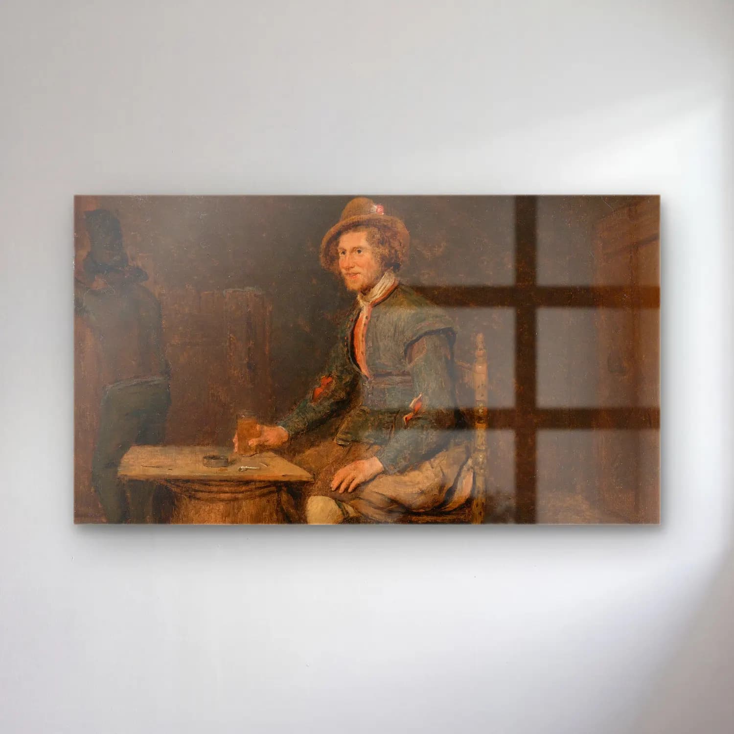 Philips Koninck – Seated Hunter In A Tavern cam tablo — Philips Koninck – Seated Hunter In A Tavern — yağlı boya erkek portresi