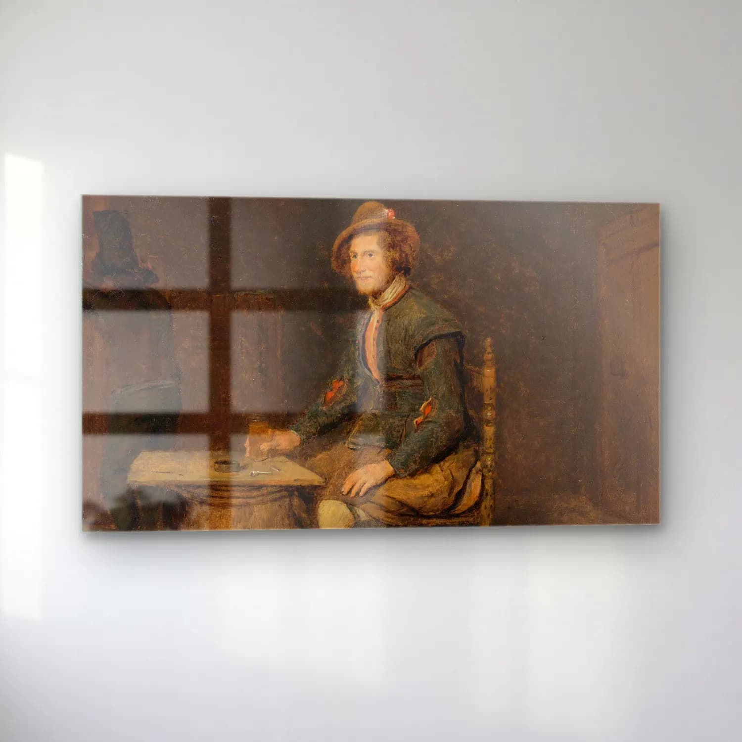 Philips Koninck – Seated Hunter In A Tavern cam tablo — sol açıdan görünüm
