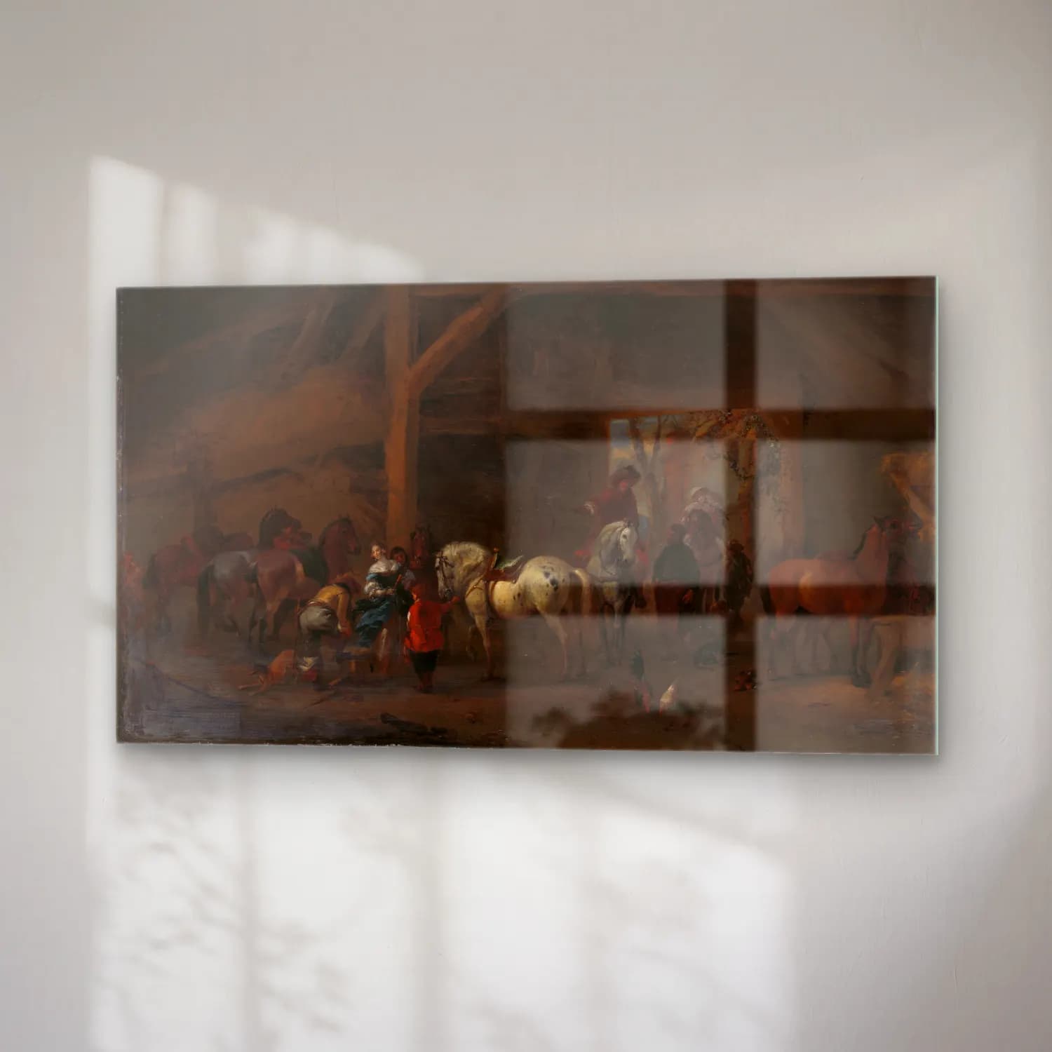 Philips Wouwerman – A Stable cam tablo — sağ açıdan görünüm