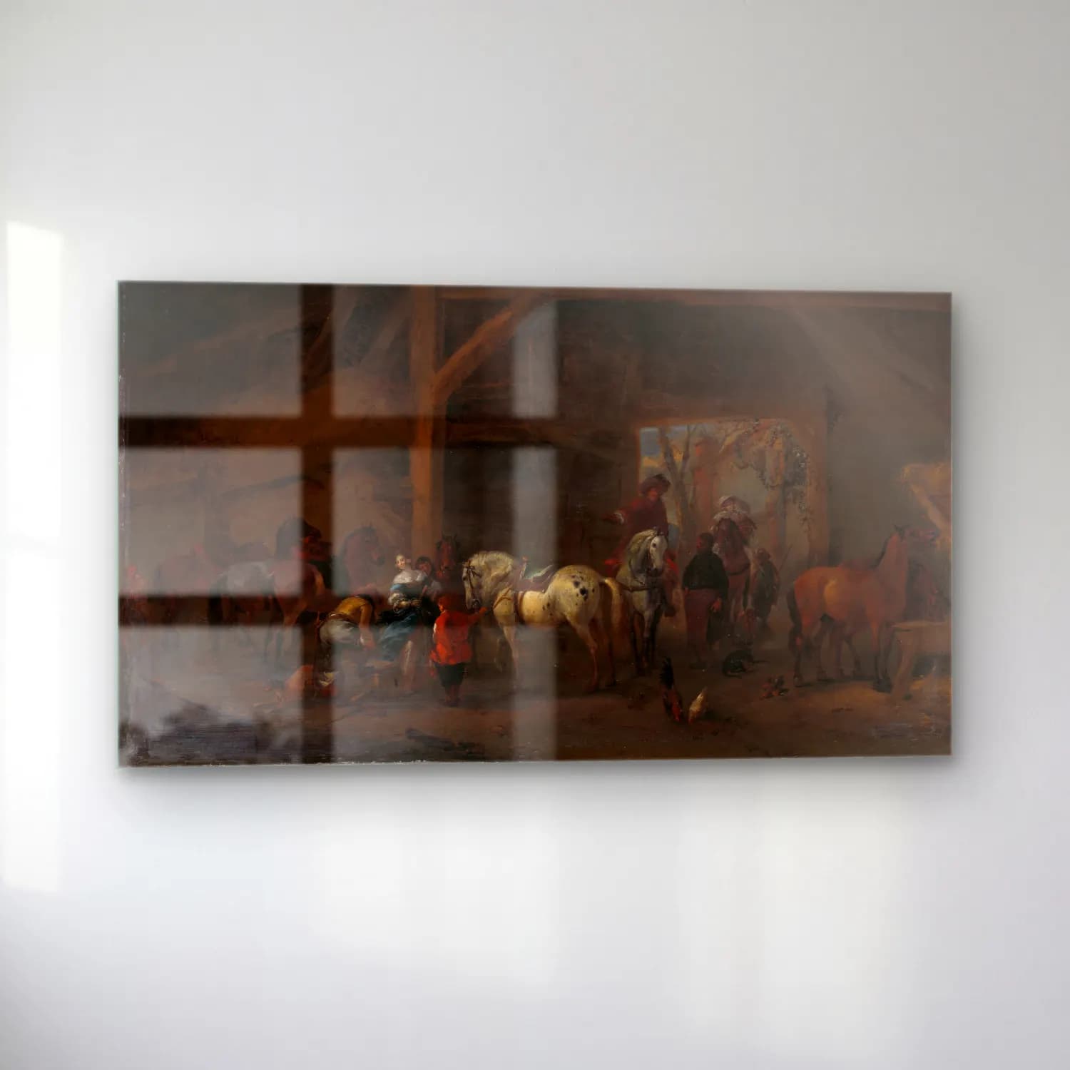 Philips Wouwerman – A Stable cam tablo — sol açıdan görünüm