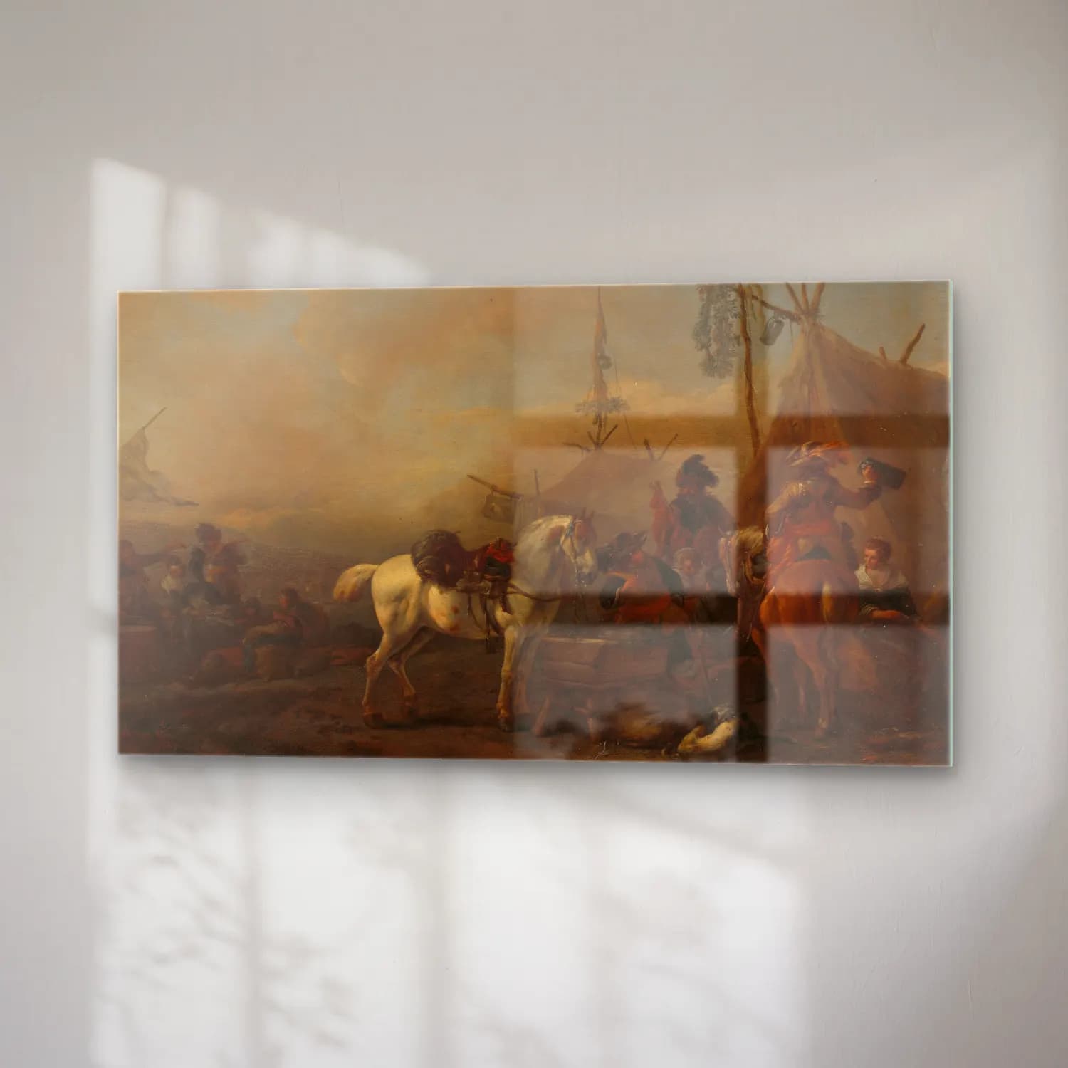 Philips Wouwerman – An Army Camp cam tablo — sağ açıdan görünüm