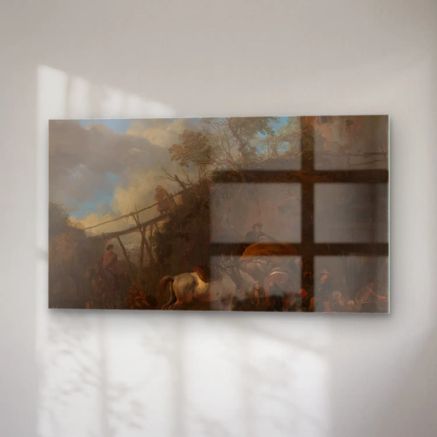 Philips Wouwerman – Blacksmith Shoeing a Horse cam tablo — sağ açıdan görünüm