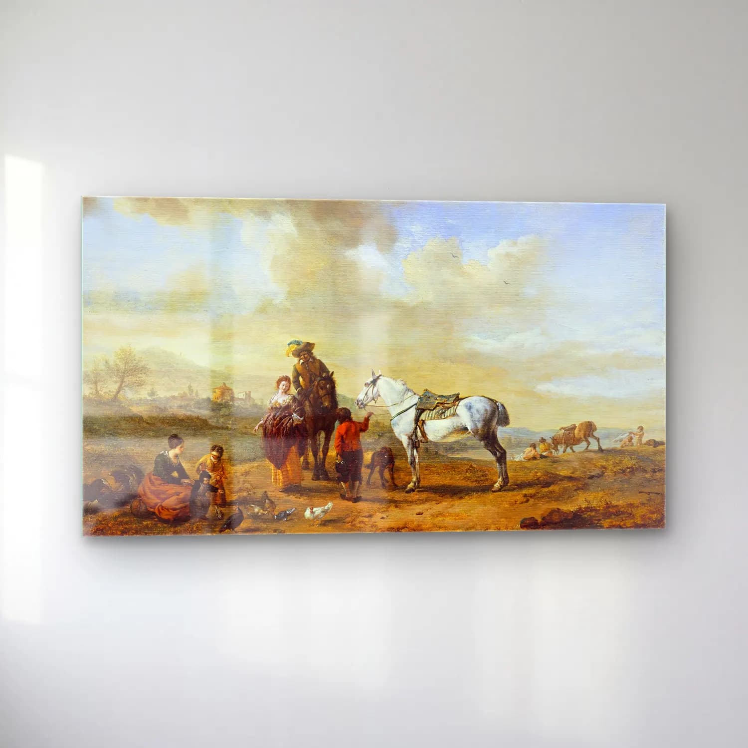 Philips Wouwerman – By the Riverside cam tablo — sol açıdan görünüm