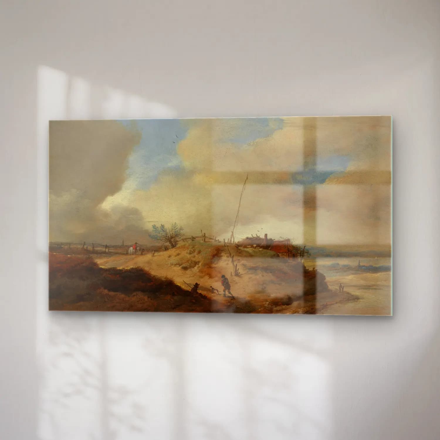 Philips Wouwerman – Dune Landscape with a Signal Post cam tablo — sağ açıdan görünüm