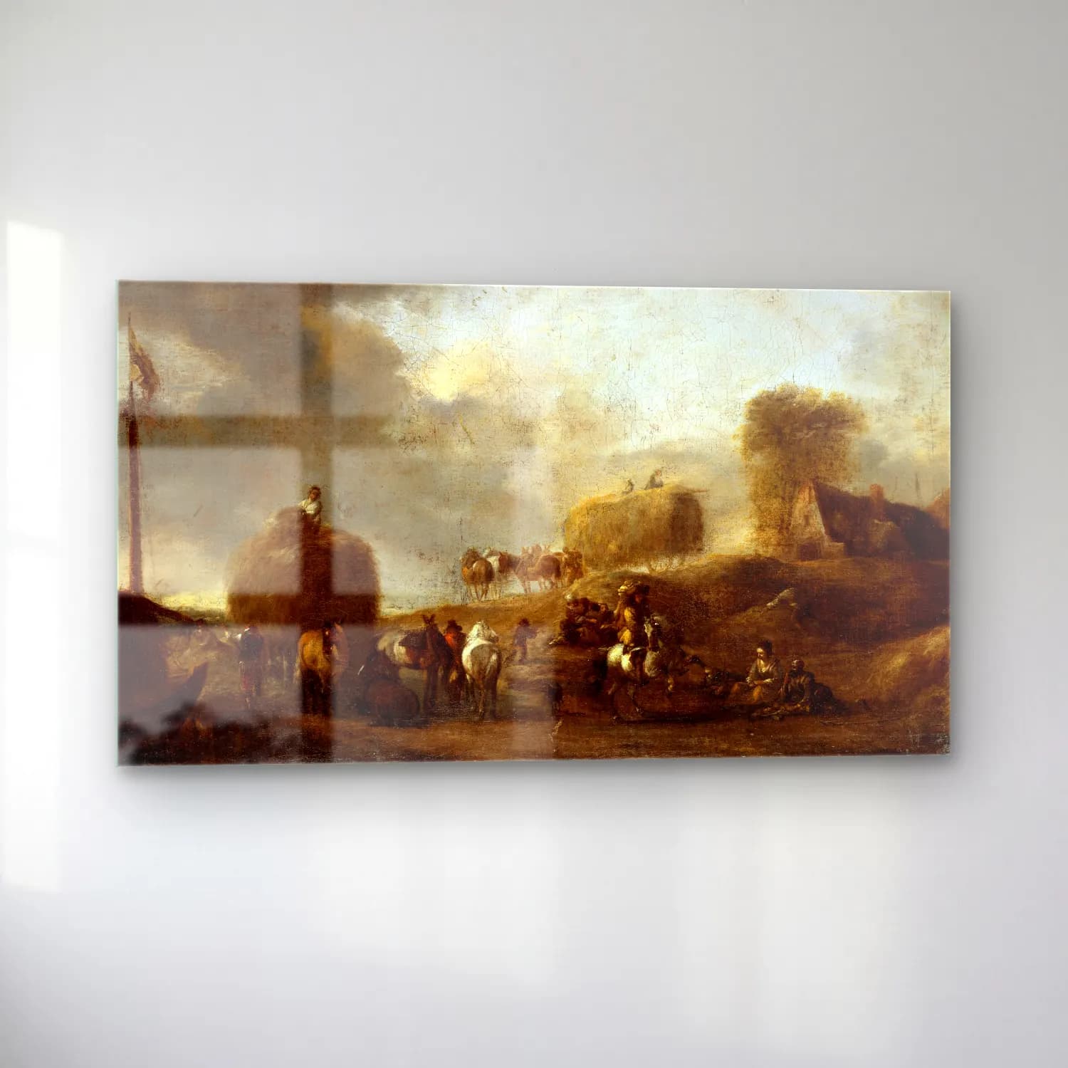 Philips Wouwerman – Hay Harvest cam tablo — sol açıdan görünüm