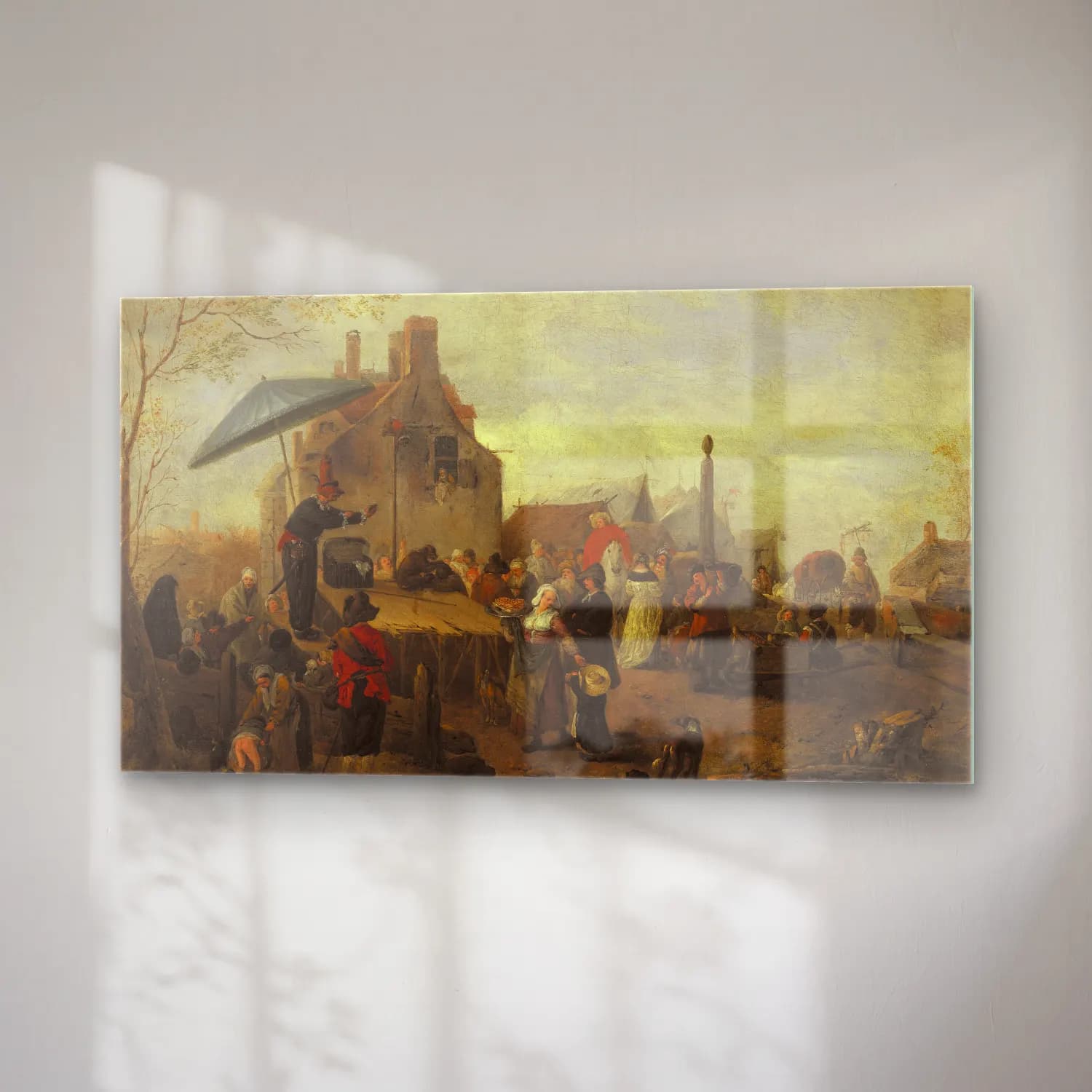 Philips Wouwerman – Juggers at a Market cam tablo — sağ açıdan görünüm