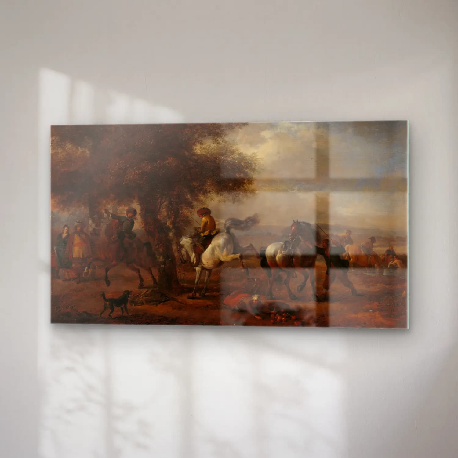 Philips Wouwerman – The Bucking Grey cam tablo — sağ açıdan görünüm
