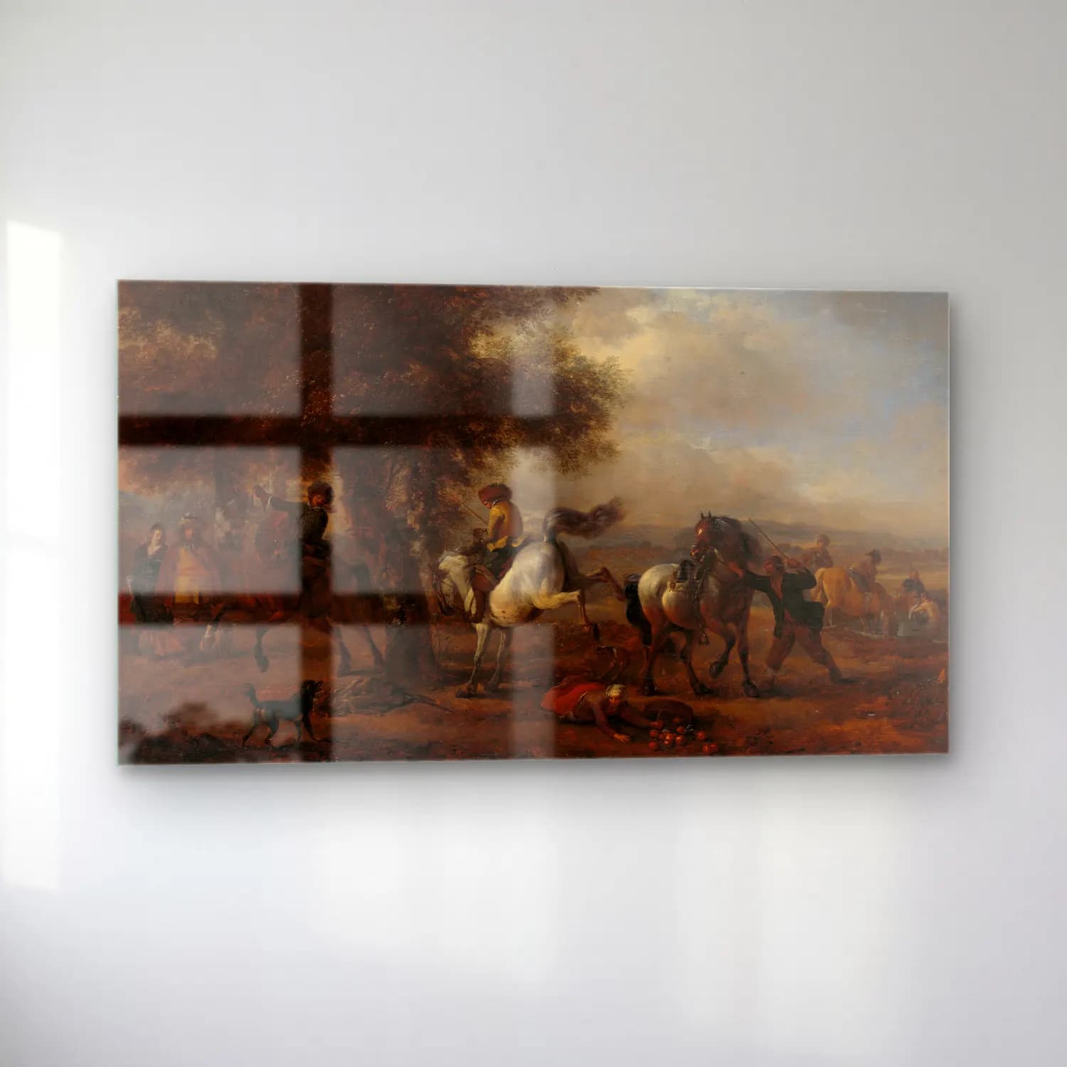 Philips Wouwerman – The Bucking Grey cam tablo — sol açıdan görünüm