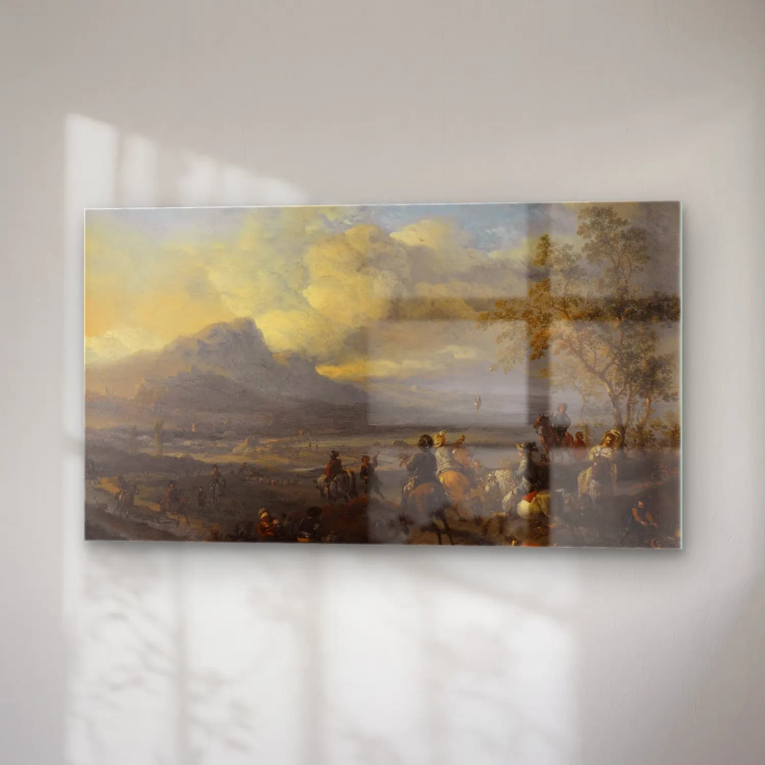 Philips Wouwerman – The Falcon Hunt cam tablo — sağ açıdan görünüm