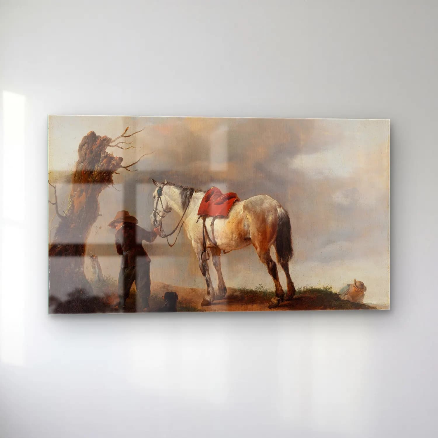 Philips Wouwerman – The Grey Horse cam tablo — sol açıdan görünüm