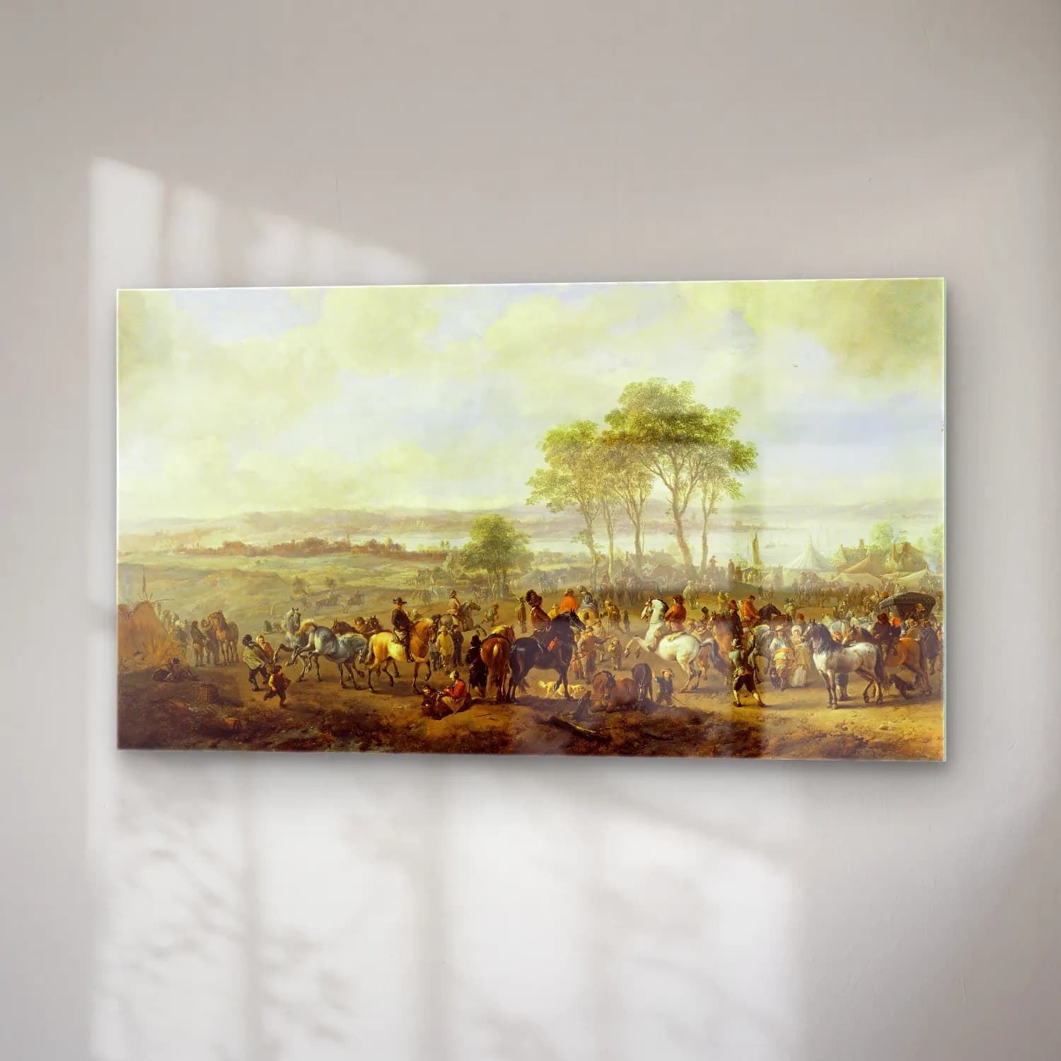 Philips Wouwerman – The Horse Fair (late 1660s) cam tablo — sağ açıdan görünüm