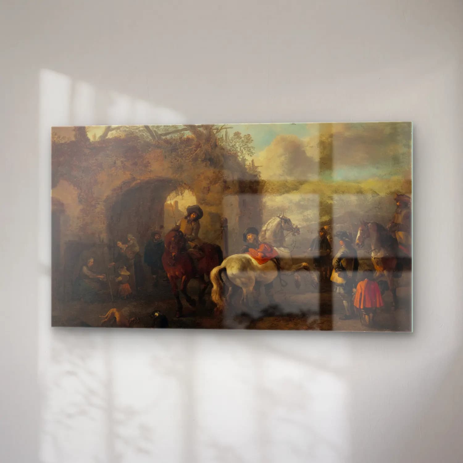 Philips Wouwerman – The Riding School No. 4 cam tablo — sağ açıdan görünüm