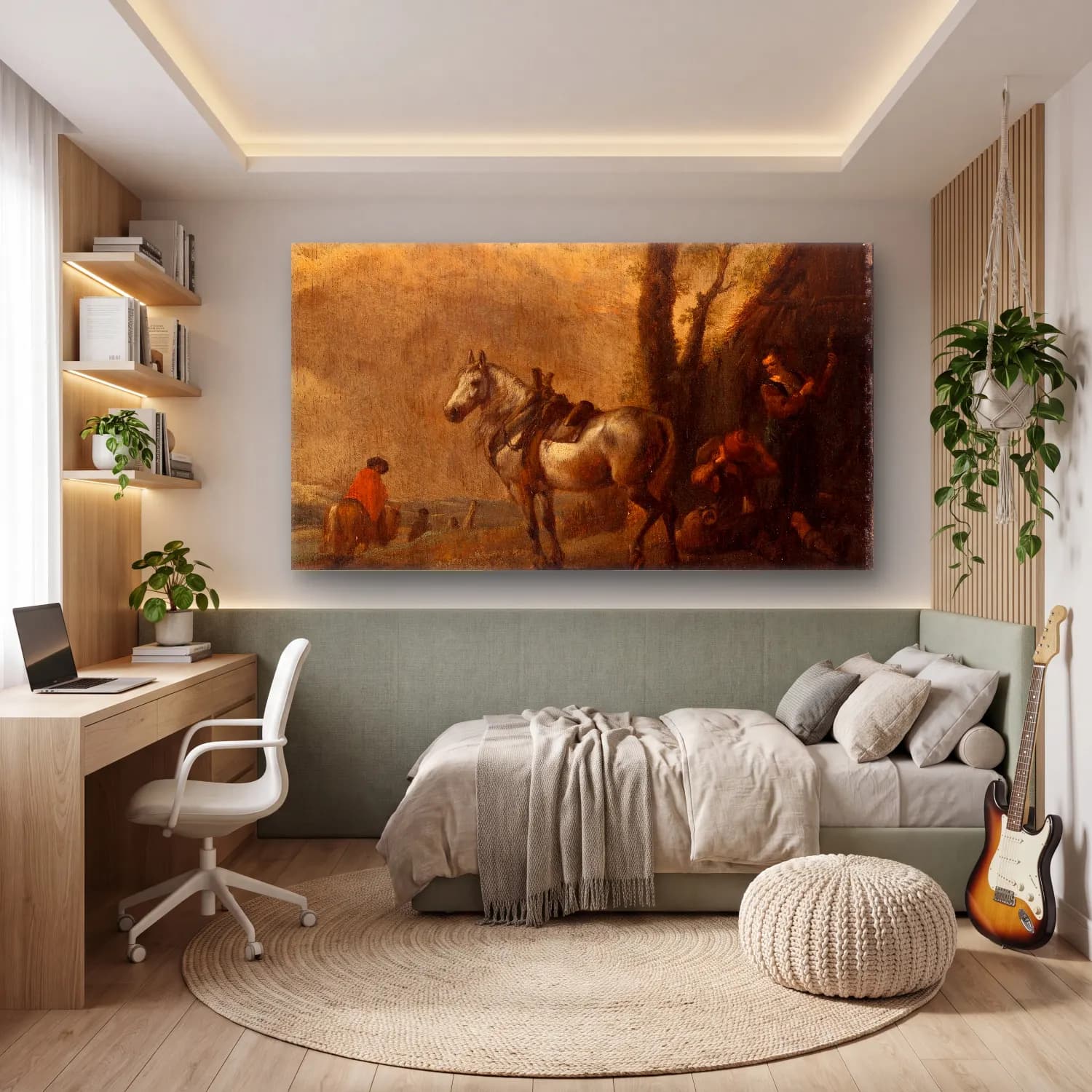 Philips Wouwerman – The resting place cam tablo — genç odasında