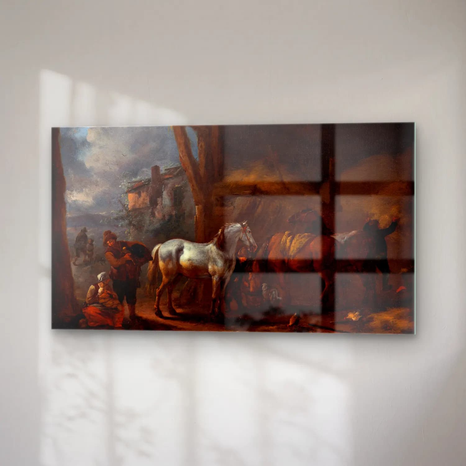 Philips Wouwerman – The stable cam tablo — sağ açıdan görünüm