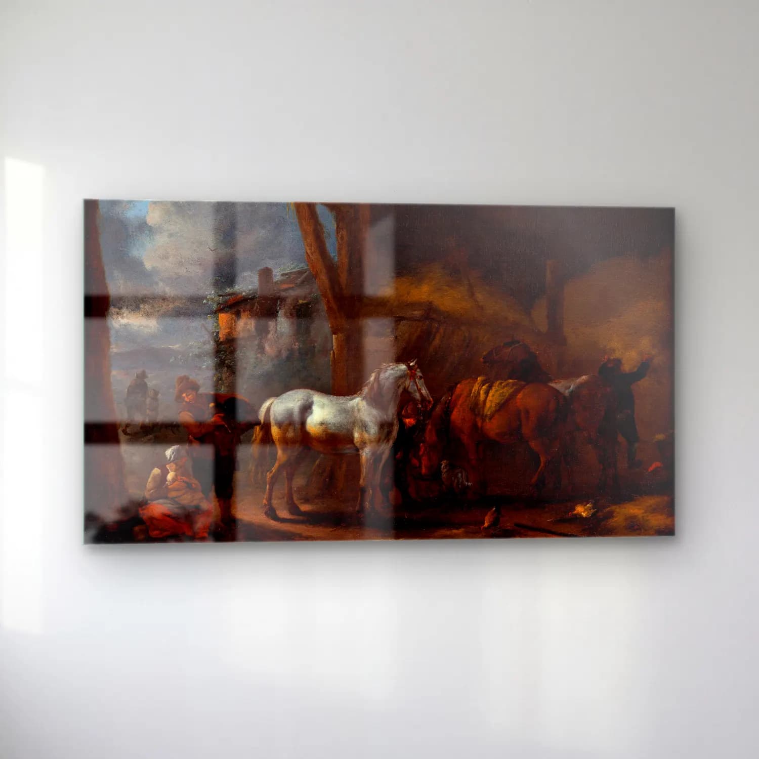 Philips Wouwerman – The stable cam tablo — sol açıdan görünüm