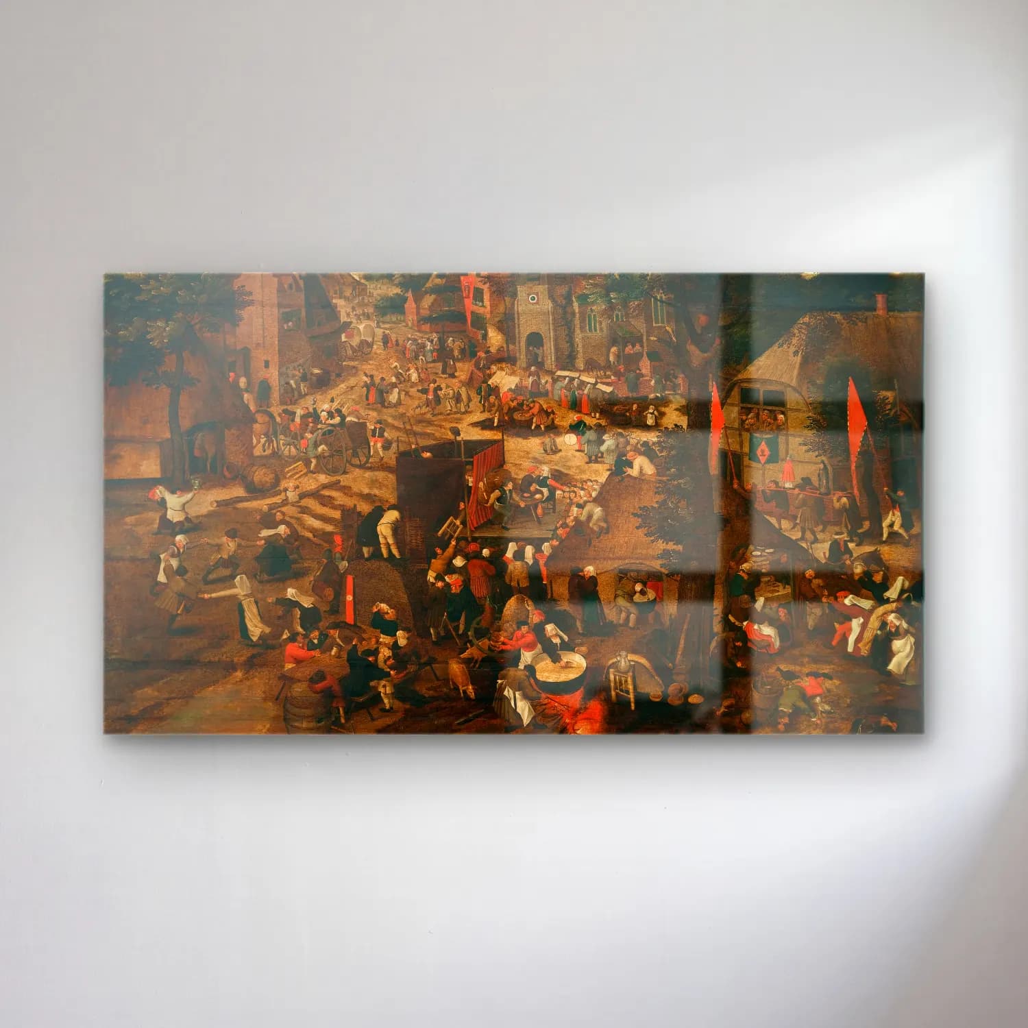 Pieter Brueghel The Younger – A Village Fair cam tablo — Pieter Brueghel The Younger – A Village Fair — yağlı boya savaş sahnesi