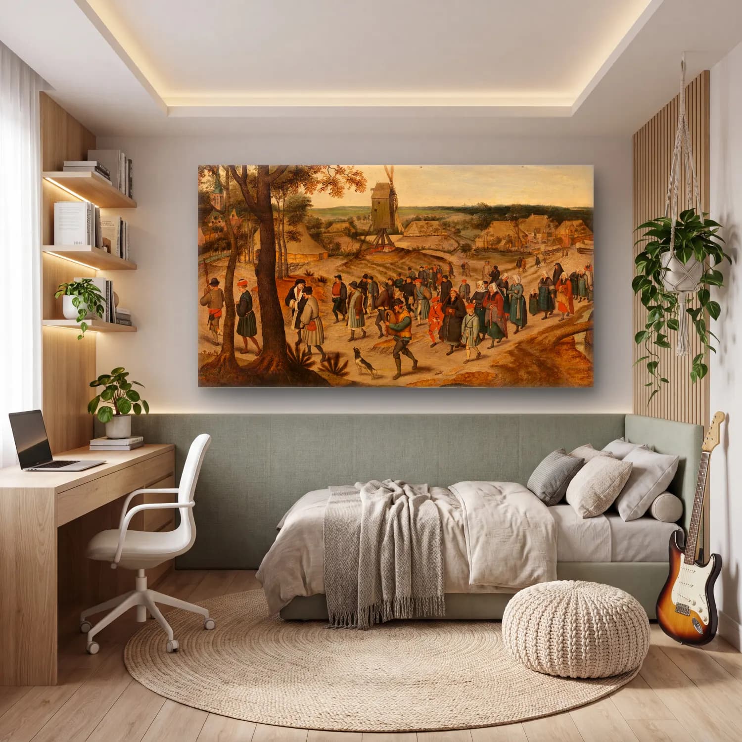 Pieter Brueghel The Younger – A Wedding Procession cam tablo — genç odasında