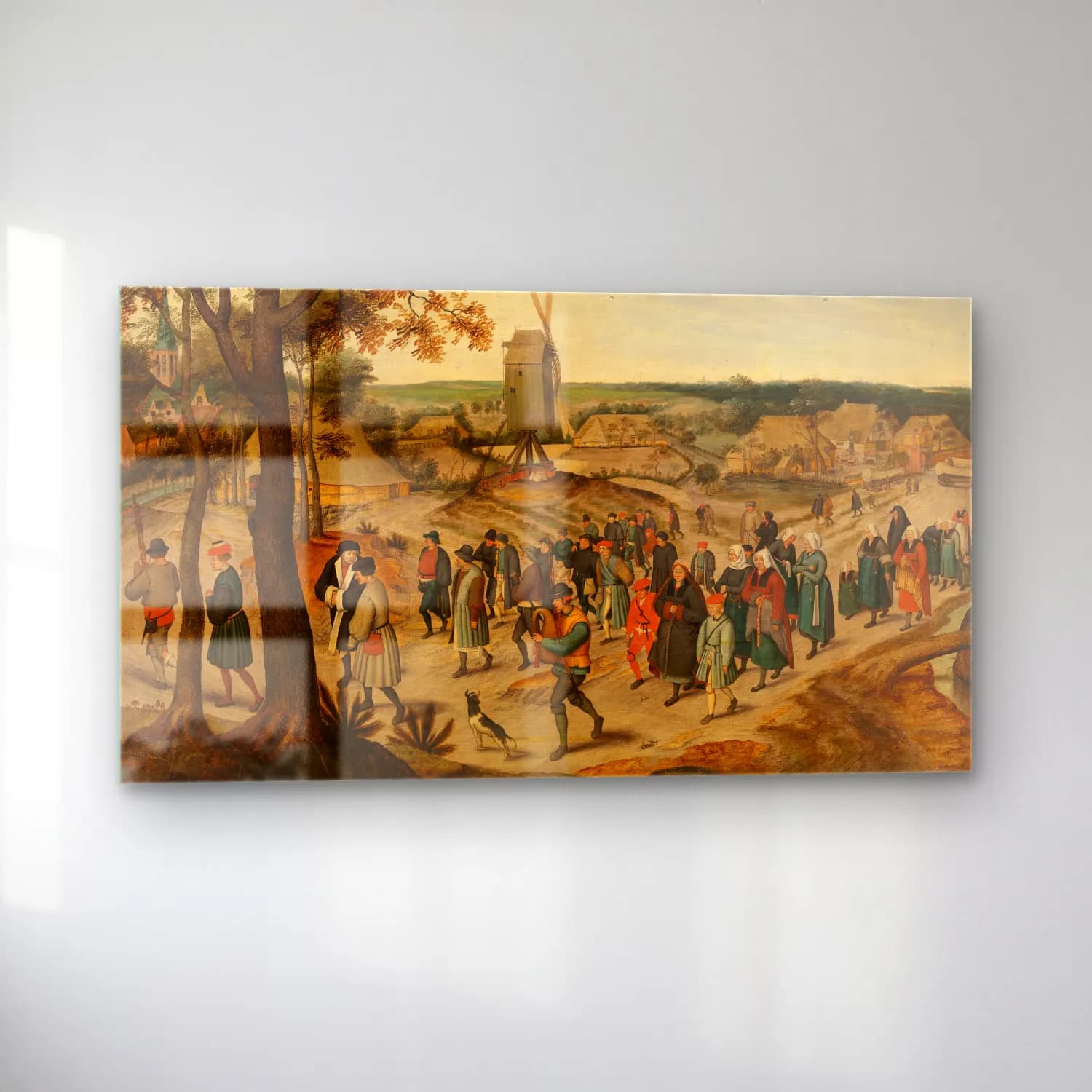 Pieter Brueghel The Younger – A Wedding Procession cam tablo — sol açıdan görünüm