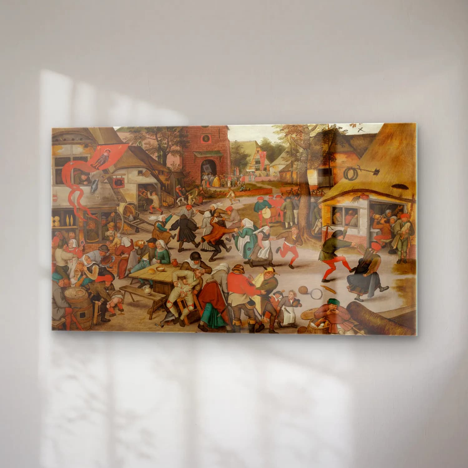 Pieter Brueghel The Younger – Kermis of Saint George cam tablo — sağ açıdan görünüm